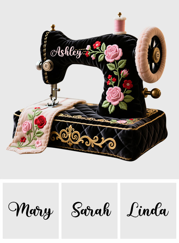 Perfect Gift For Sewing Lovers - Personalized Sewing Faux Fur Shaped Pillow