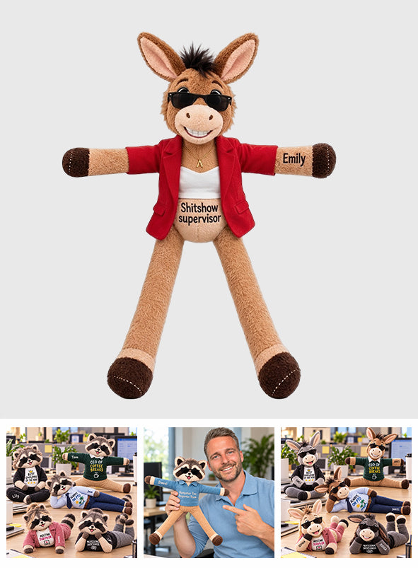 Funny Gift For Co-worker - Personalized Colleague Posable Plush Doll