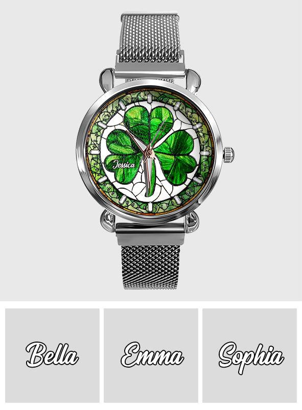 Shamrock St Patrick - Personalized Irish Women Hand Watch