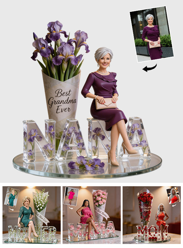Custom Any Photo Perfect Gift For Mom, Grandma - Personalized Mother Custom Shaped Acrylic Plaque