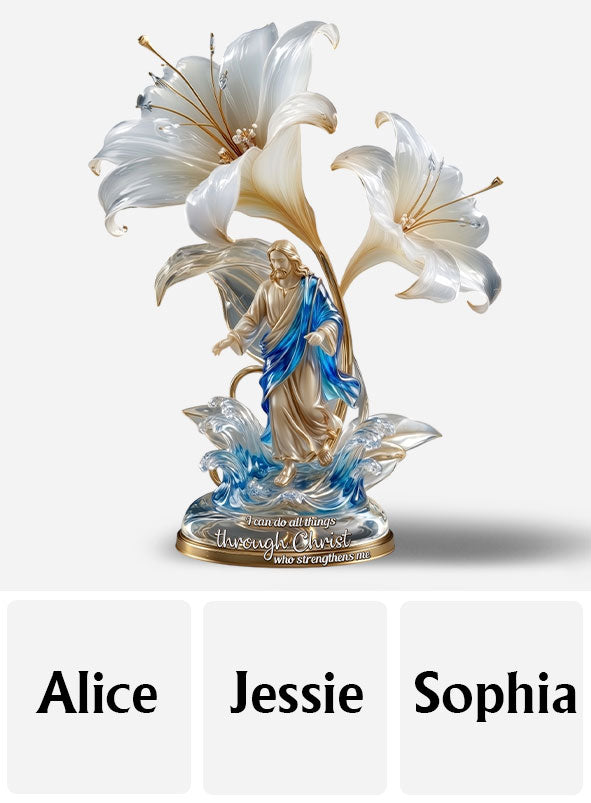 I Can Do All Thing Through Christ - Personalized Christian Custom Shaped Acrylic Plaque