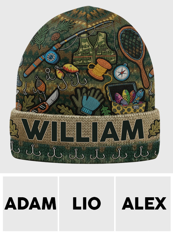 Love Fishing - Personalized Fishing Beanie Hat