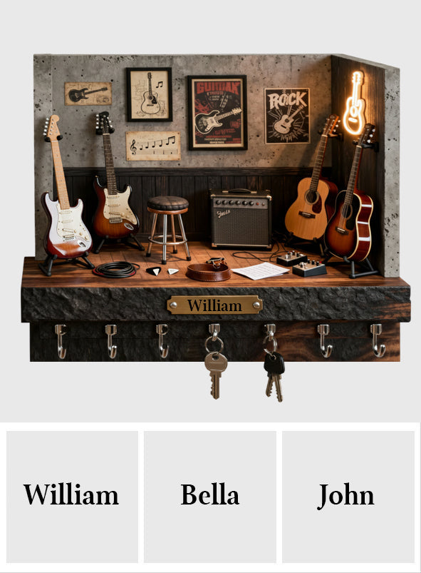 Guitarist - Personalized Guitar Custom Shaped Hanging Rack