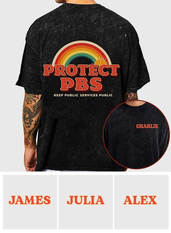 Keep Public Service Public - Personalized LGBT Support Wash T-Shirt