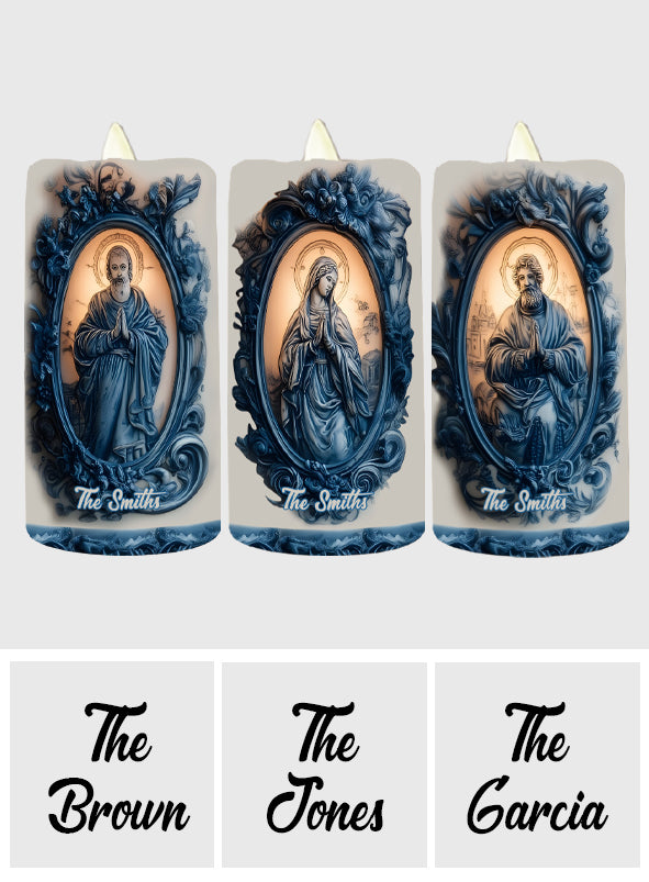 Catholic Saints - Personalized Christian Flameless Candle