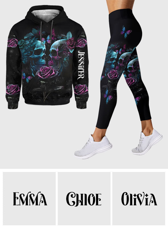 You & Me We Got This - Personalized Skull Hoodie and Leggings