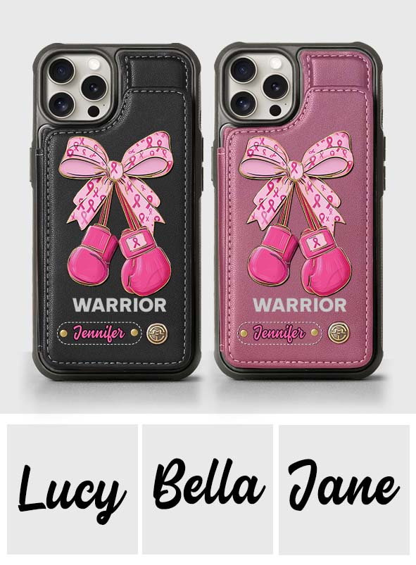 Warrior - Personalized Breast Cancer Awareness Wallet Phone Case
