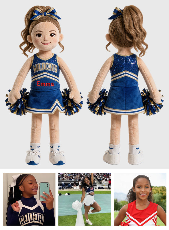 Cheerleading Girls - Personalized Cheerleading Posable Plush Doll