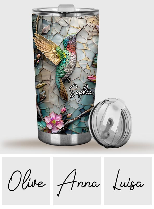 Artistic Hummingbird - Personalized Gardening Tumbler