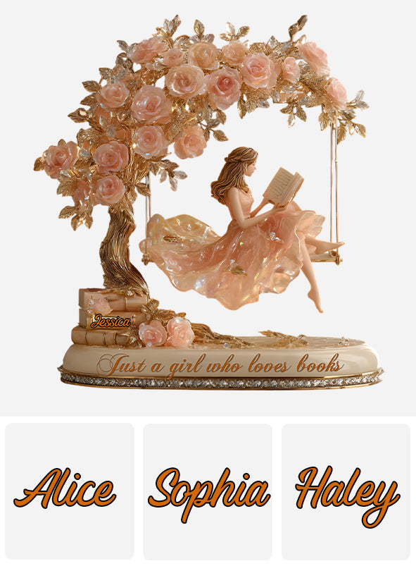 Just A Girl Who Loves Books - Personalized Book Custom Shaped Acrylic Plaque