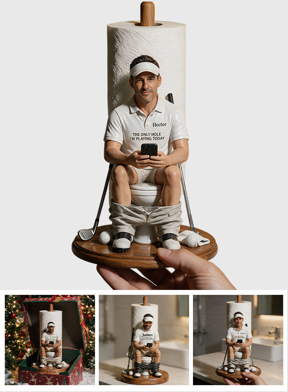 The Only Hole I'm Playing Today - Personalized Golf Paper Towel Stand