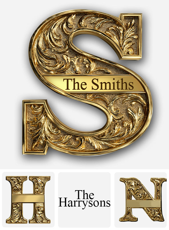 Happy Family - Personalized Family Cut Metal Sign