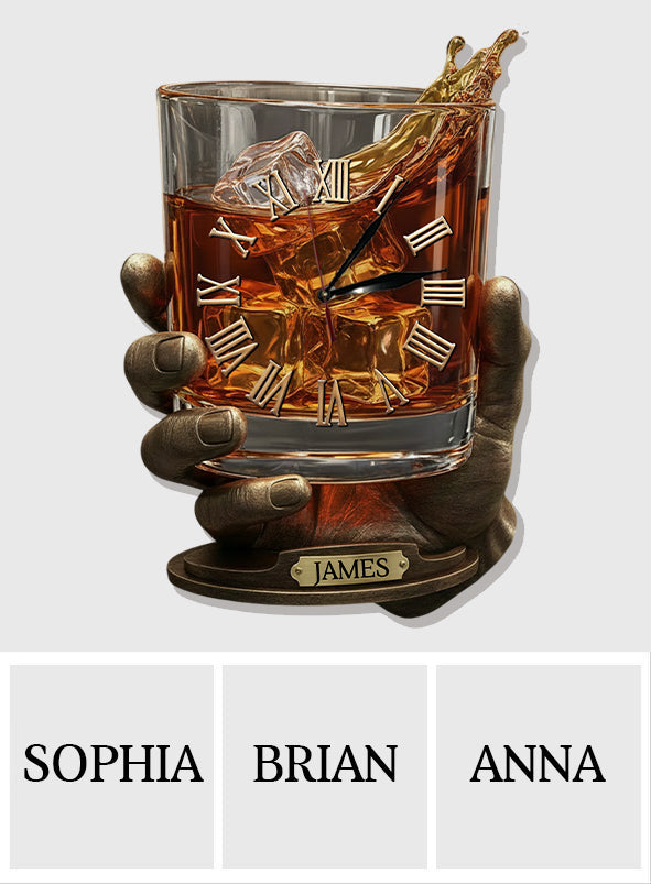 Whiskey Time - Personalized Whisky LED Light Wall Clock