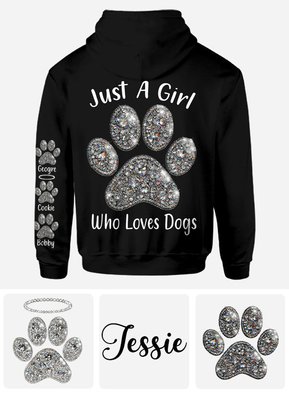 Just A Girl Who Loves Dogs - Personalized Dog All Over Shirt