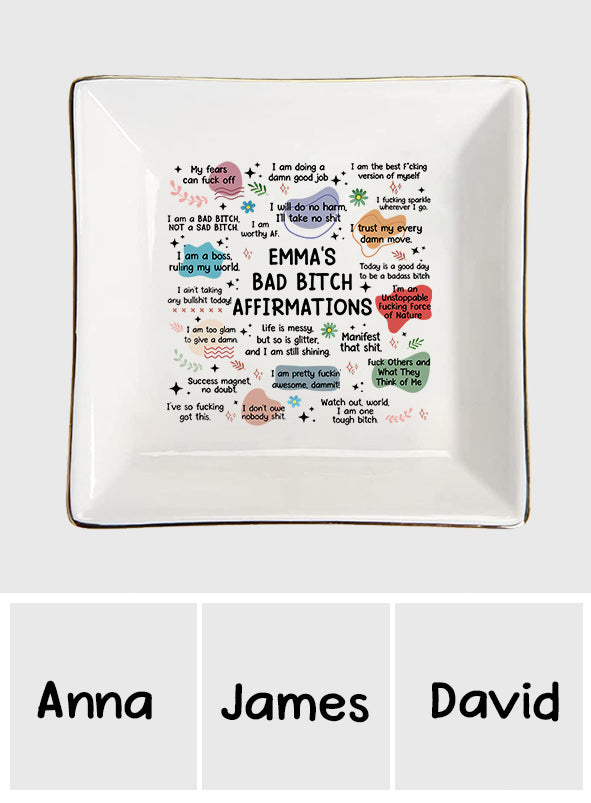 Swear Affirmations - Personalized Family Jewelry Dish