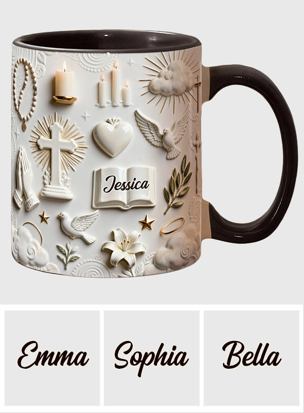 Faith Over Fear - Personalized Christian Accent Mug & Coaster