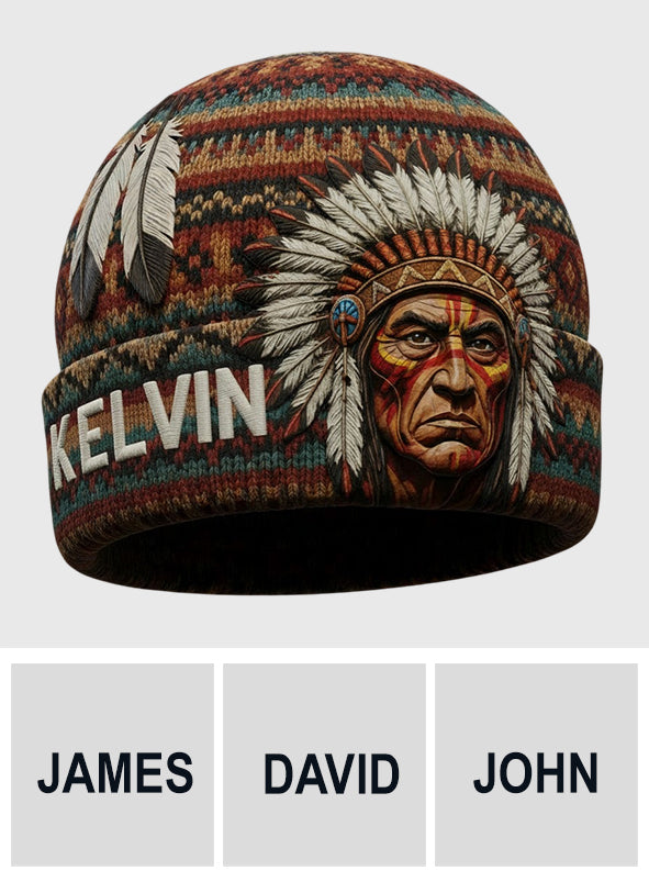 Indigenous - Personalized American Indian Beanie Hat