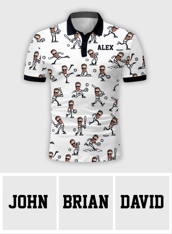 Gift For Baseball Dad, Husband, Son... - Personalized Baseball Polo Shirt