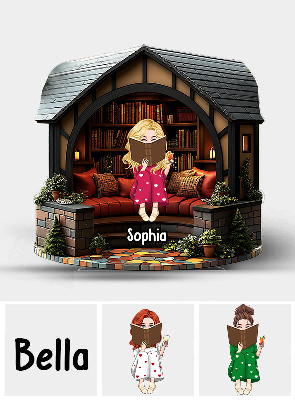 My Library - Personalized Book Custom Shaped Acrylic Plaque