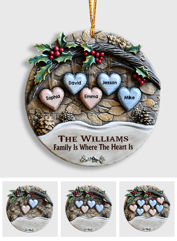 Merry Christmas - Personalized Family Ornament