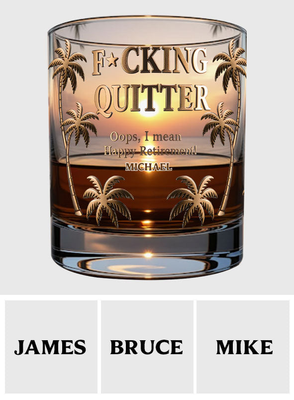 Happy Retirement - Personalized Retired Whiskey Glass