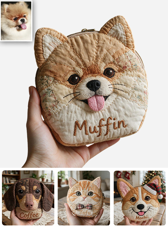 Pet Mom Pouch, Travel Pouch - Personalized Dog Plush Pouch