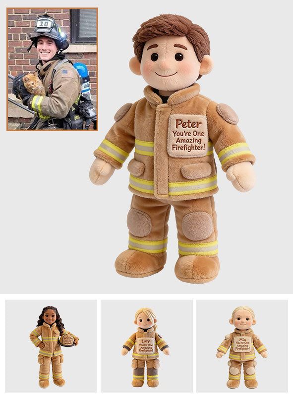 You Are One Amazing Firefighter - Personalized Firefighter Premium Faux Fur Pillow