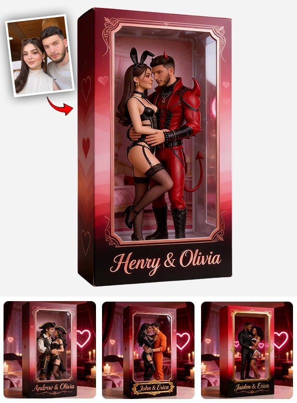 Any Photo Couple Love Costume - Personalized Spicy Couple Custom Shaped Acrylic Plaque