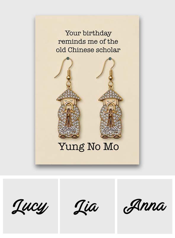 Happy Birthday - Personalized Birthday Earrings With Card