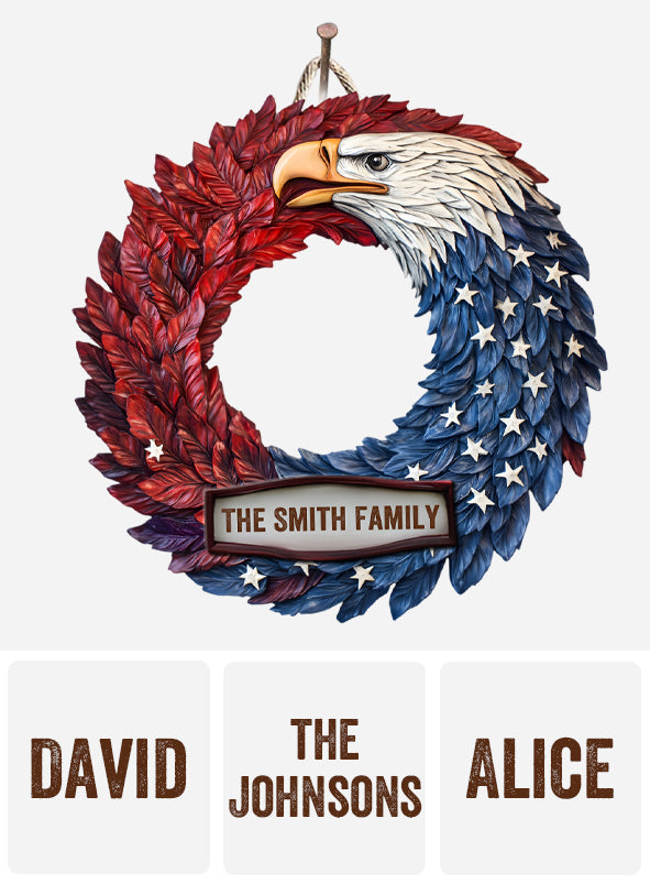 Happy Independence Day - Personalized Independence Day/ 4th of July Custom Shaped Wood Sign