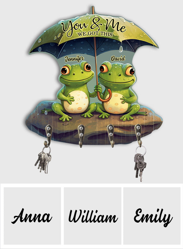 Couple Frog You And Me - Personalized Frog Custom Shaped Key Rack