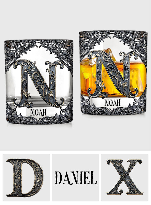 Whiskey Name Initial Letter - Personalized Whisky Whiskey Glass
