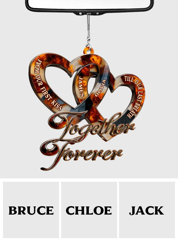 Together Forever - Personalized Couple Transparent Car Ornament