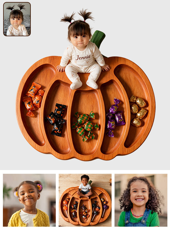 Little Pumpkin - Personalized Kid Wood Tray