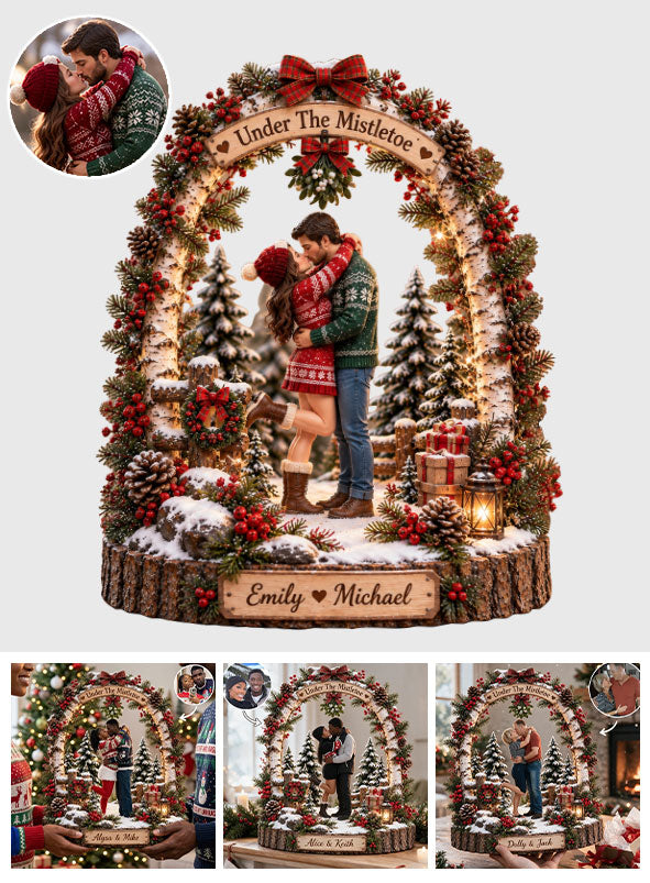 Under The Mistletoe - Personalized Couple 3D Plaque