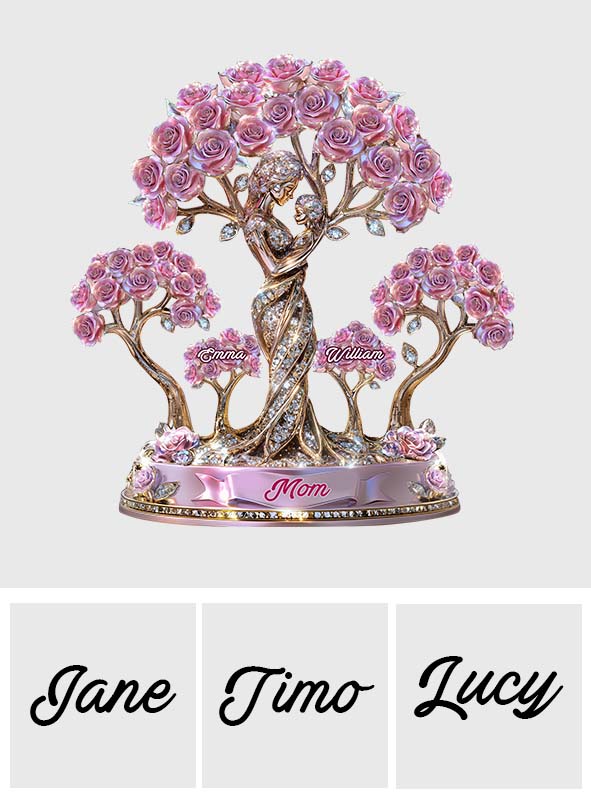 The Love Between Mother And Her Kids - Personalized Mother Custom Shaped Acrylic Plaque