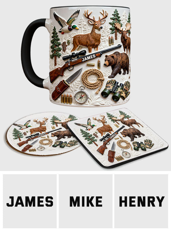 Love Hunting - Personalized Hunting Accent Mug & Coaster