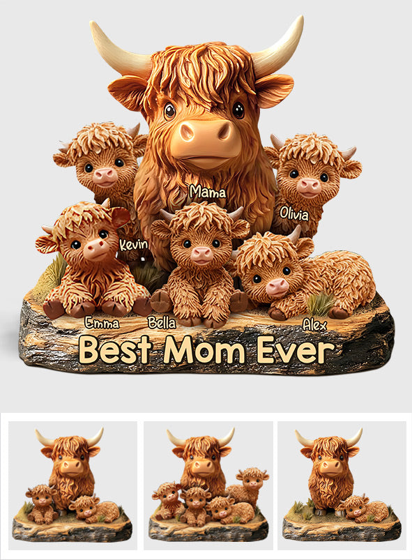 We Love You, Mom - Personalized Mother Custom Shaped Acrylic Plaque