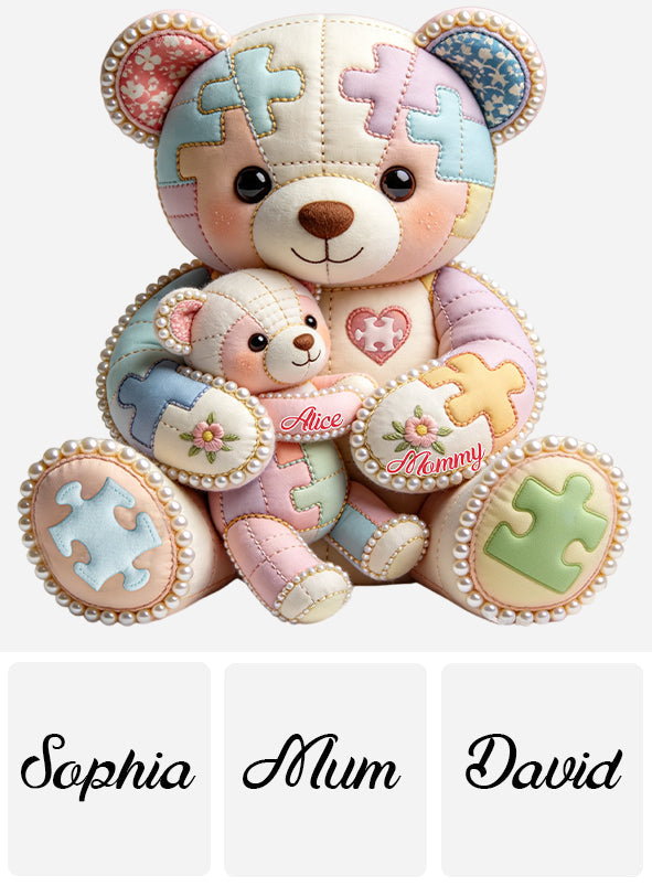 Autism Mom - Personalized Autism Awareness Premium Faux Fur Pillow