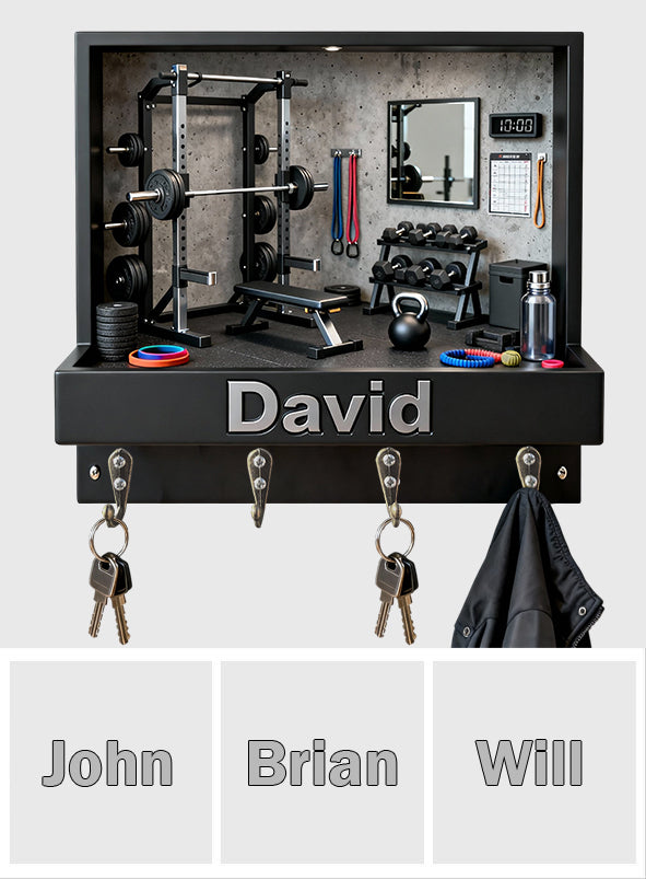 Workout Champ - Personalized Fitness Custom Shaped Hanging Rack