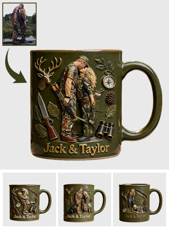 Custom From Any Photo - Personalized Hunting Set Accent Mug with Acrylic Stirrers