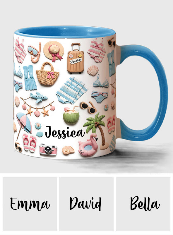 Beach Lovin' Girl - Personalized Sea Lover Accent Mug