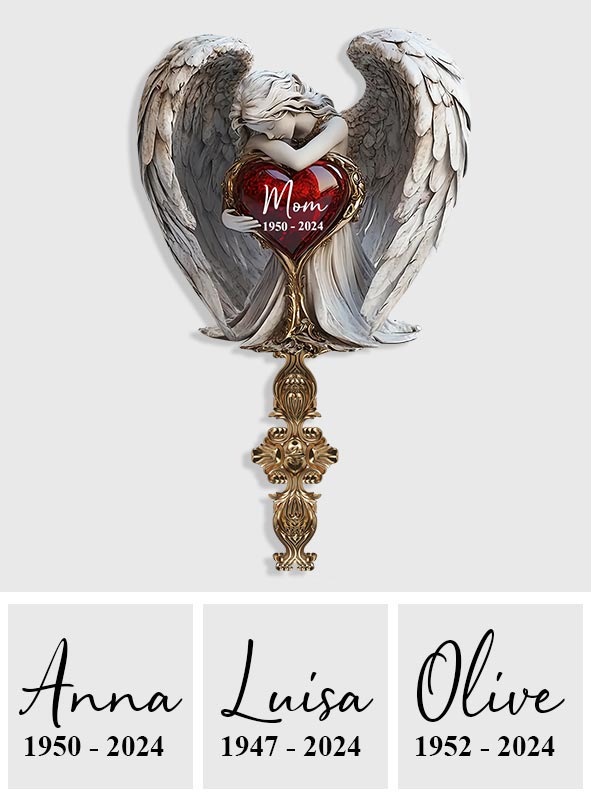On Angel's Wings - Personalized Memorial Acrylic Plaque Stake