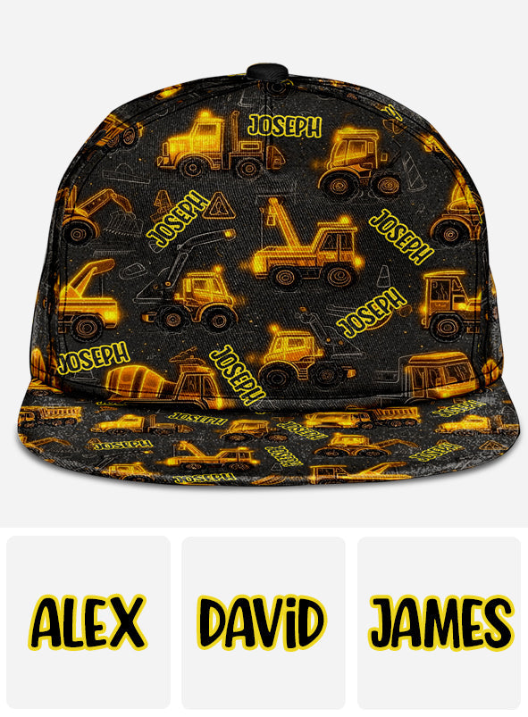 Construction Trucks Suitable for Kids to Go Out with Outdoor - Personalized Kid Snapback