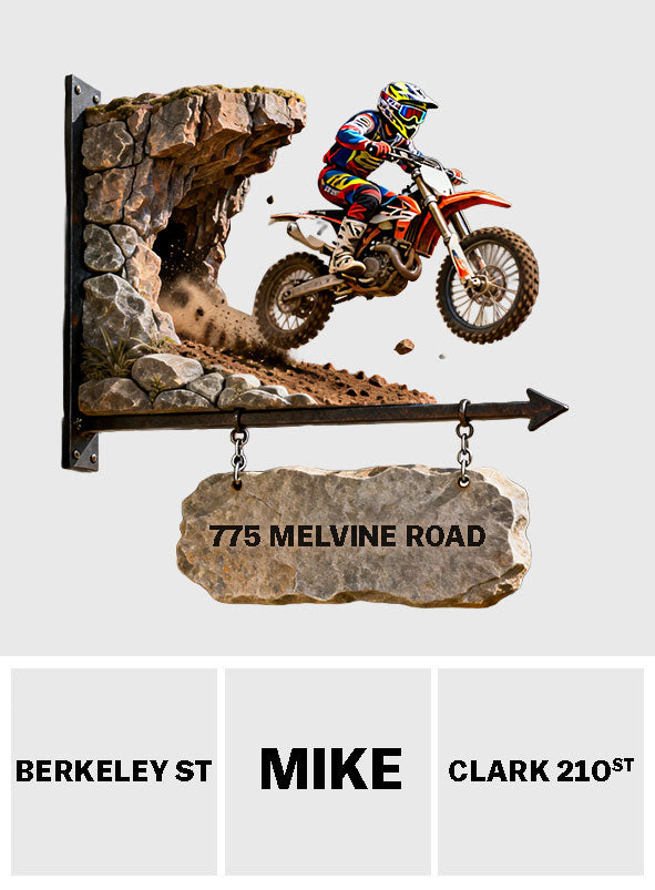 Motorcross Lover - Personalized Dirt Bike Wooden Wall Mount Sign