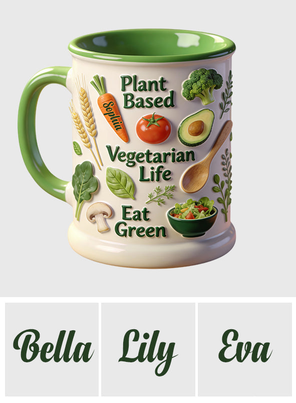 Vegetarian Life - Personalized Veterinarian Accent Mug & Coaster