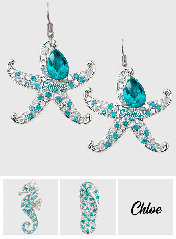 Beach Lovin' Girl - Personalized Sea Lover Earrings