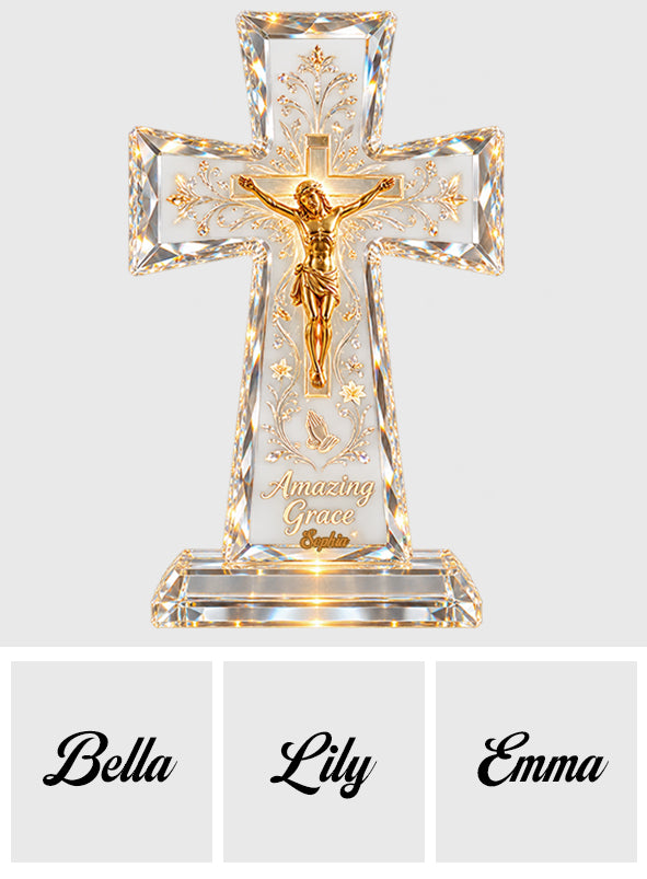 Amazing Grace - Personalized Christian 2-Side Printed Acrylic Plaque