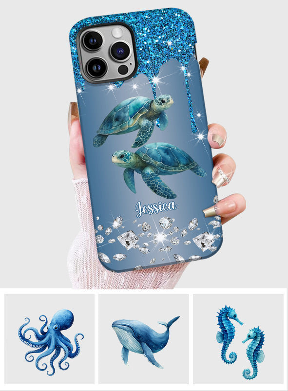 Beautiful Dolphins/ Turtles/ Whale... Gift For Sea Lover - Personalized Sea Lover Full Print Phone Case