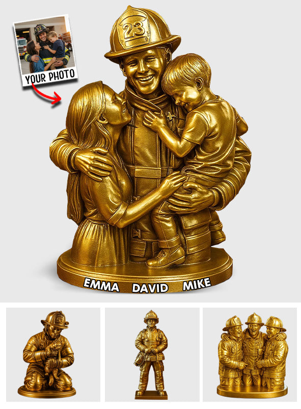 Any Photo - Personalized Firefighter Custom Shaped Acrylic Plaque